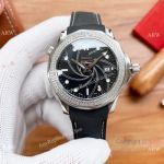 Replica Omega Seamaster James Bond Black Dial watch Inlaid with Diamonds